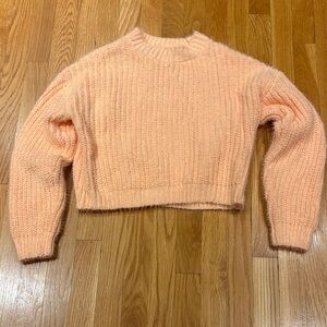 Zara Soft Peach Crew Neck Sweater